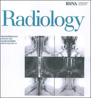 写真2: 「Radiology」誌の表紙として採用された